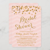 Gold Glittering Confetti Bridal Shower Invite (Front/Back)