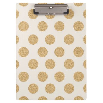 Gold Glittering Dots Clipboard by AllyJCat at Zazzle