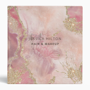 Gold glittery abstract pastel watercolor wash 3 ri 3 ring binder