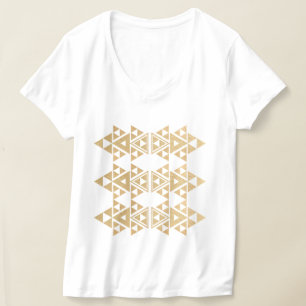 Gold Glittery Mojave Pattern T-Shirt