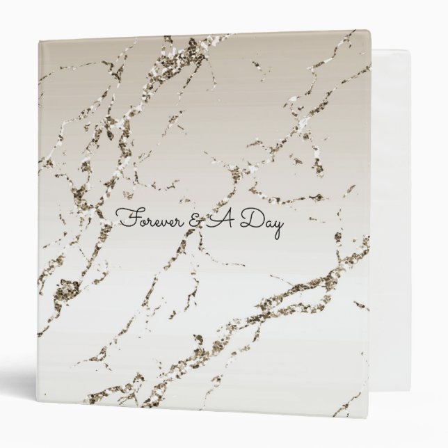 Gold Glitz          3 Ring Binder (Front/Inside)