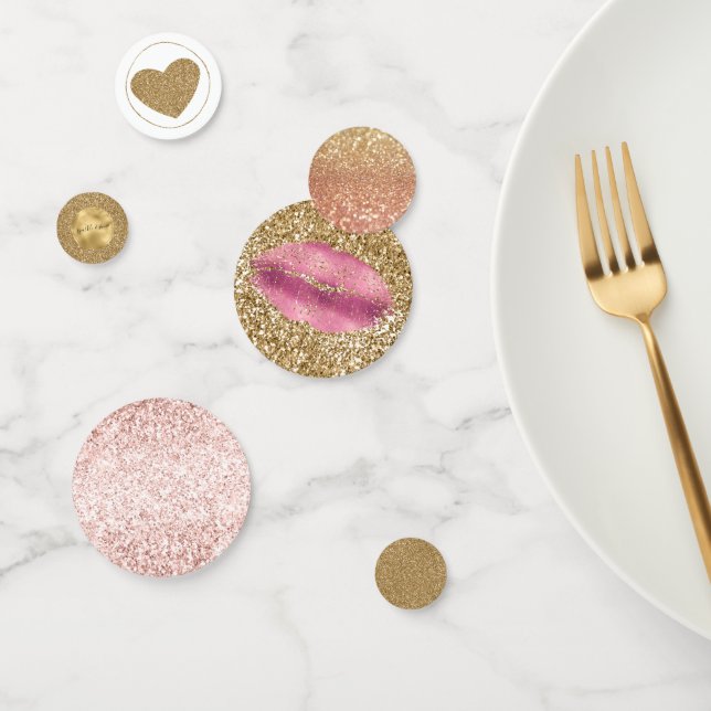 Gold Glitz Glam Glitter Sparkle Personalized Confetti (Group)