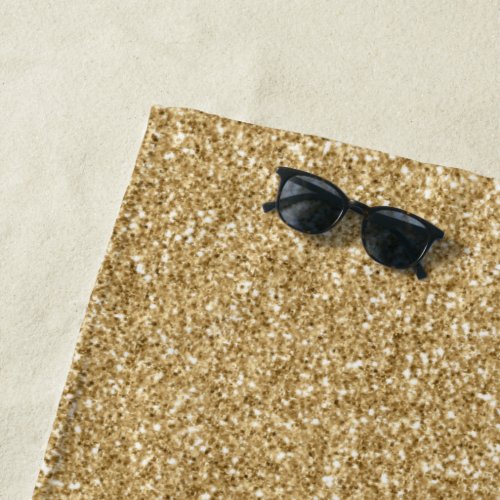 Gold Glitz Glitter     Beach Towel