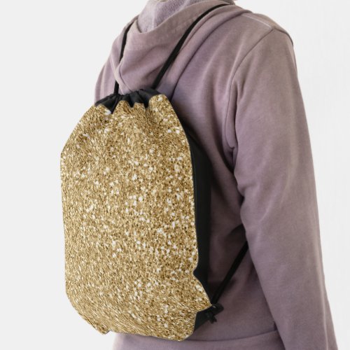 Gold Glitz Glitter      Drawstring Bag