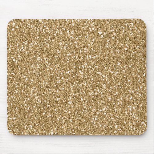 Gold Glitz Glitter Glam Sparkle Mouse Pad