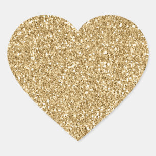 Gold Glitz Glitter       Heart Sticker