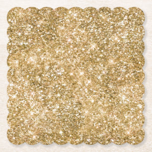 Gold Glitz Glitter  Paper Coaster