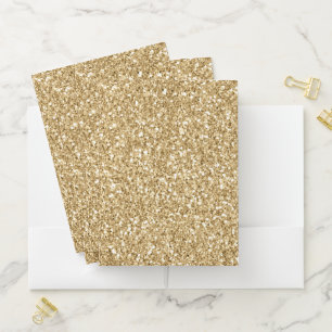 Gold Glitz Glitter        Pocket Folder