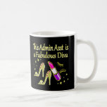 GOLD GLITZY ADMIN ASSISTANT DIVA DESIGN COFFEE MUG