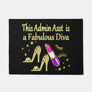 GOLD GLITZY ADMIN ASSISTANT DIVA DESIGN DOORMAT