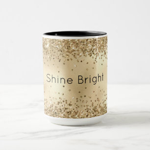 Gold Glitzy Confetti Glitter Sparkle Mug