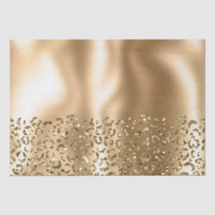 Gold Glitzy Leopard Animal Glam Tissue Paper