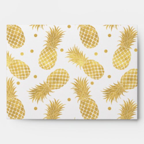 Gold Glitzy Pineapples Envelope