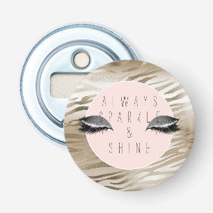 Gold Glitzy Silver Sparkle Eyes        Bottle Opener