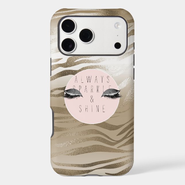 Gold Glitzy Silver Sparkle Eyes        Case-Mate iPhone Case (Back)