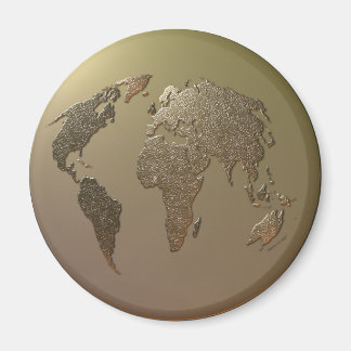 Gold Globe Magnet