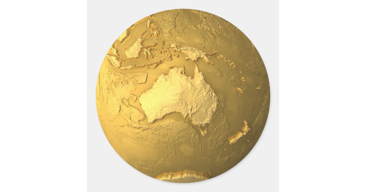 Gold Globe - Metal Earth, Australia, 3d Render Classic ...