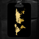 Gold Globe World Map  Address Name Elegant Luggage Tag<br><div class="desc">In the vast, enchanting world of travel, where every journey is a story waiting to be told, your luggage tag should be more than a functional accessory—it should be a reflection of your sophistication and wanderlust. Introducing the Gold Globe World Map Address Name Elegant Luggage Tag from Zazzle, a perfect...</div>