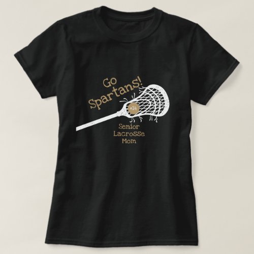 Gold Go Team Lacrosse Mom T_Shirt