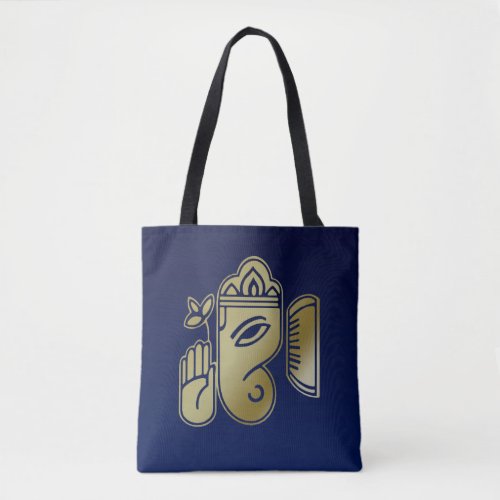 Gold Goddess Ganesha _ All_Over_Print Tote Bag