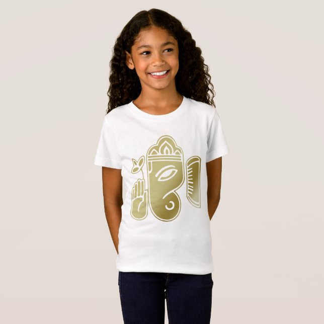 Gold Goddess Ganesha - Girls' T-Shirt (Front Full)