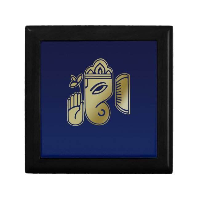 Gold Goddess Ganesha - Tile Gift Box (Front)