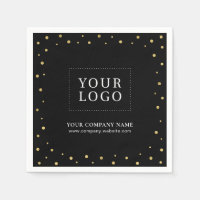 Gold & Gold Confetti Business Promotional Logo