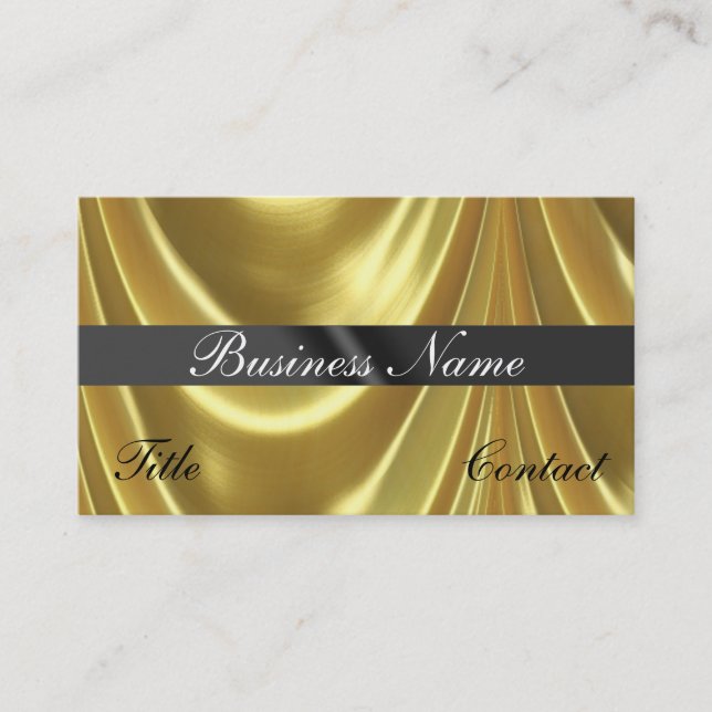 Gold Golden Business Cards (Front)