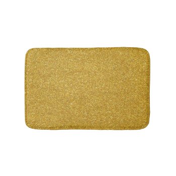 Gold Golden Glitter Sparkle Texture Bath Mat by biutiful at Zazzle