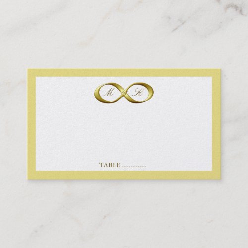 Gold Golden Infinity Hand Clasp Wedding Place Card Business Cards
