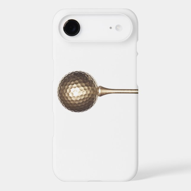 Gold golf ball and tee Case-Mate iPhone case (Back)