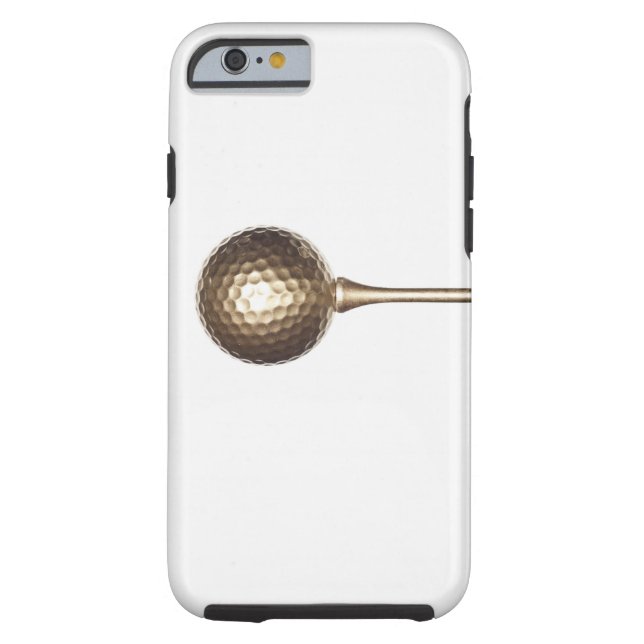 Gold golf ball and tee Case-Mate iPhone case (Back)
