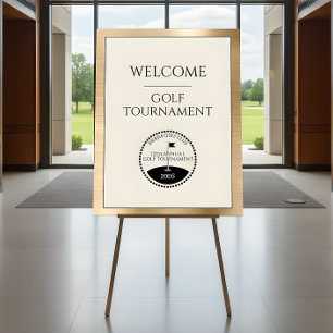 Gold Golf Club Tournament Name Welcome Sign