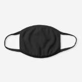 Gold Golfer Silhouette Black Cotton Face Mask (Back)