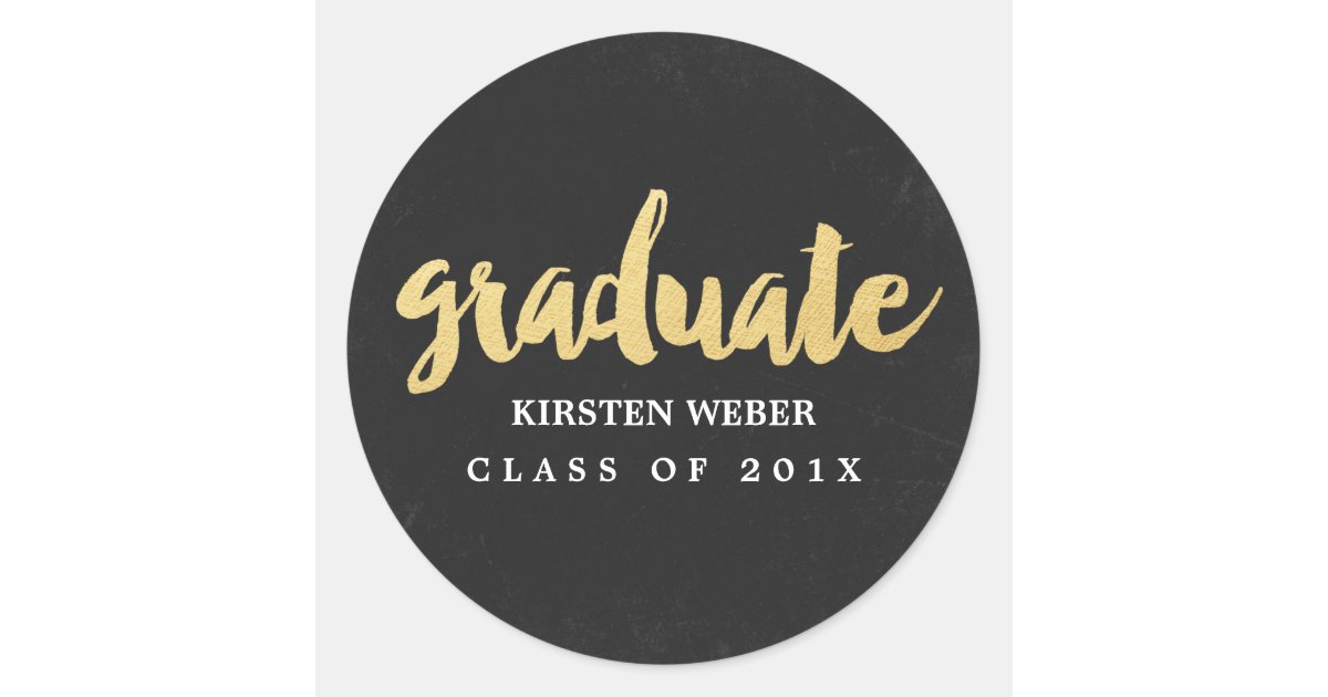 Luxury Gold Graduation Class Wax Seal Stickers | Zazzle