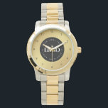 Gold Gradient Custom Logo Business Company Owner  Watch<br><div class="desc">This cool hand watch would make a wonderful gift for a company owner/employee. Easily add the desired logo by clicking on the "personalize" option.</div>