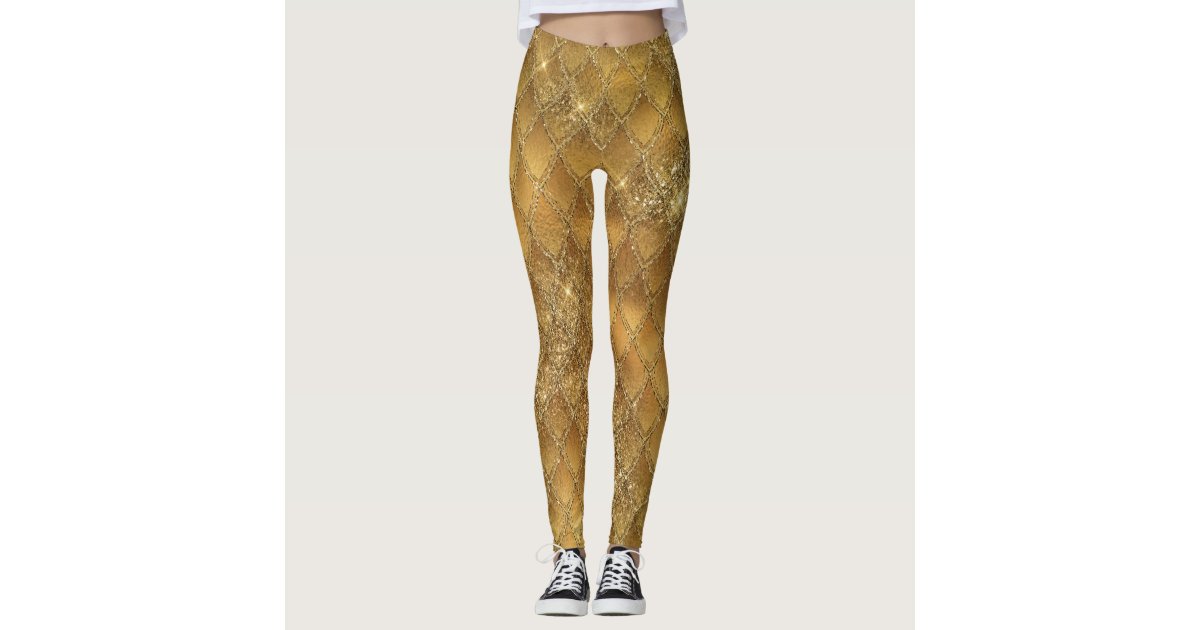 Golden Dragon Scale Leggings