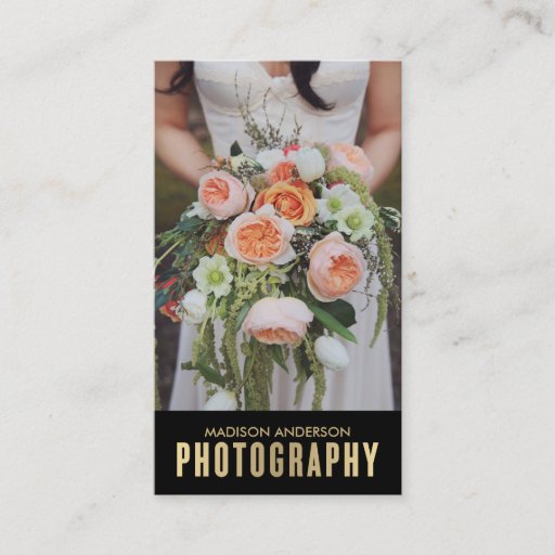 Customizable Gold Gradient | Photography Business Cards