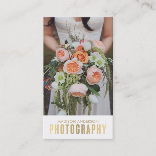 Gold Gradient  Photography Business Cards