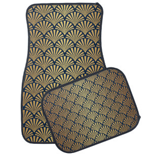 Gold Gradient: Seamless Art Deco Car Floor Mat