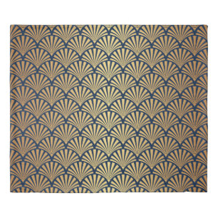 Gold Gradient: Seamless Art Deco Duvet Cover
