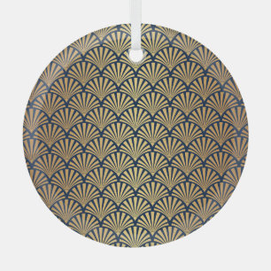 Gold Gradient: Seamless Art Deco Glass Ornament