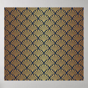 Gold Gradient: Seamless Art Deco Poster