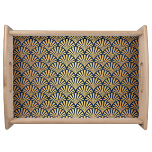 Gold Gradient: Seamless Art Deco Serving Tray
