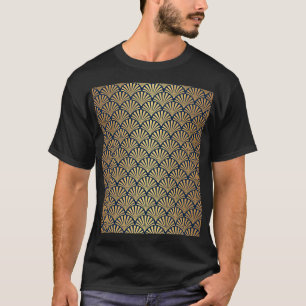 Gold Gradient: Seamless Art Deco T-Shirt