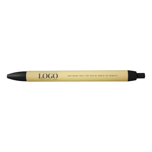 Gold Gradient Your Company Logo Business Custom Pen (Front)