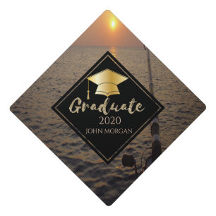 Gold Graduate Cap,Sunset Graduation Cap Topper