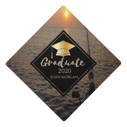 Gold Graduate CapSunset Graduation Cap Topper