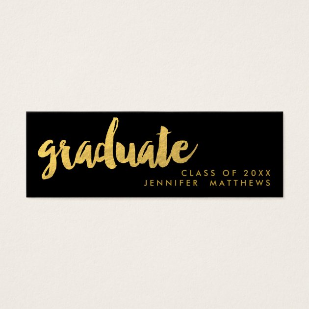 Gold Graduate Script | Business Card