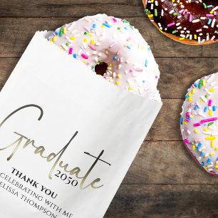 Gold Graduate Thank You Minimalist Class of  Favor Bag